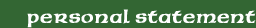 personal statement