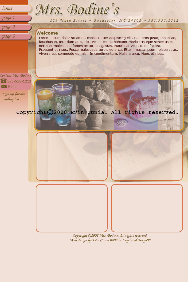 sample Web site design